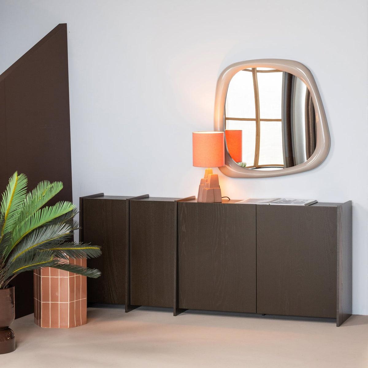 PLU decoratieve bijzettafel 54x38x32 cm keramiek oudroze