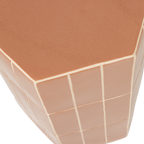 PLU decoratieve bijzettafel 54x38x32 cm keramiek oudroze