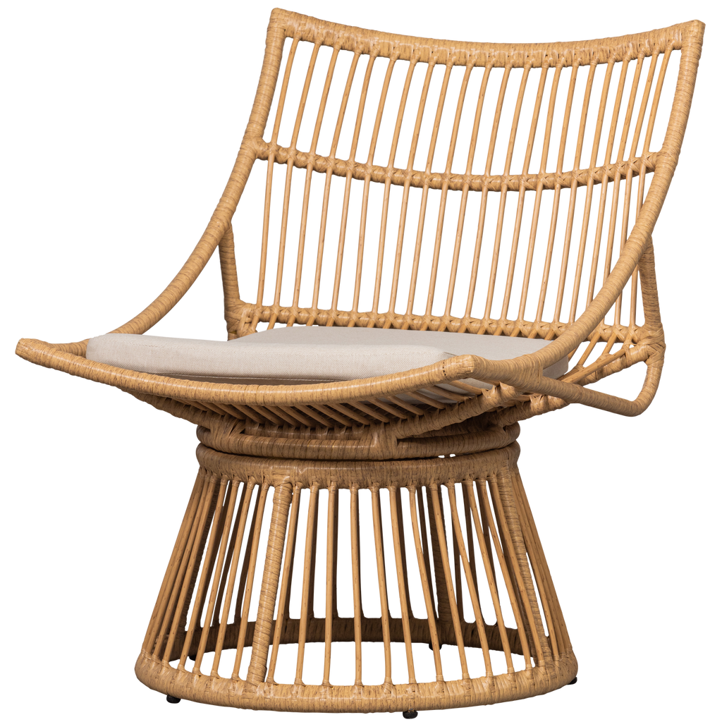 Alatna tuinstoel van naturel wicker