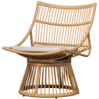 Alatna tuinstoel van naturel wicker