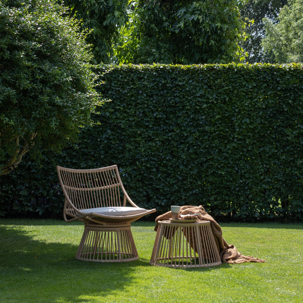 Alatna tuinstoel van naturel wicker