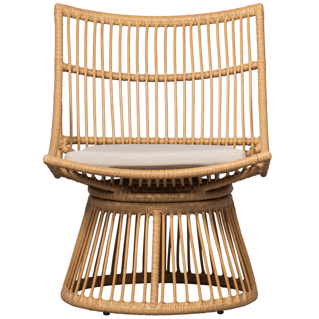 Alatna tuinstoel van naturel wicker