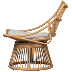 Alatna tuinstoel van naturel wicker