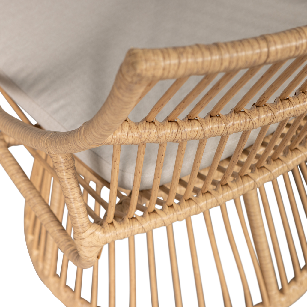 Alatna tuinstoel van naturel wicker