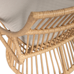 Alatna tuinstoel van naturel wicker
