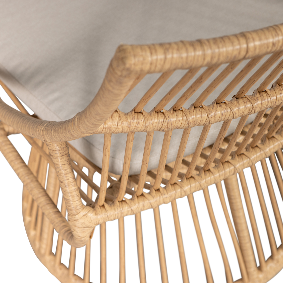 Alatna tuinstoel van naturel wicker
