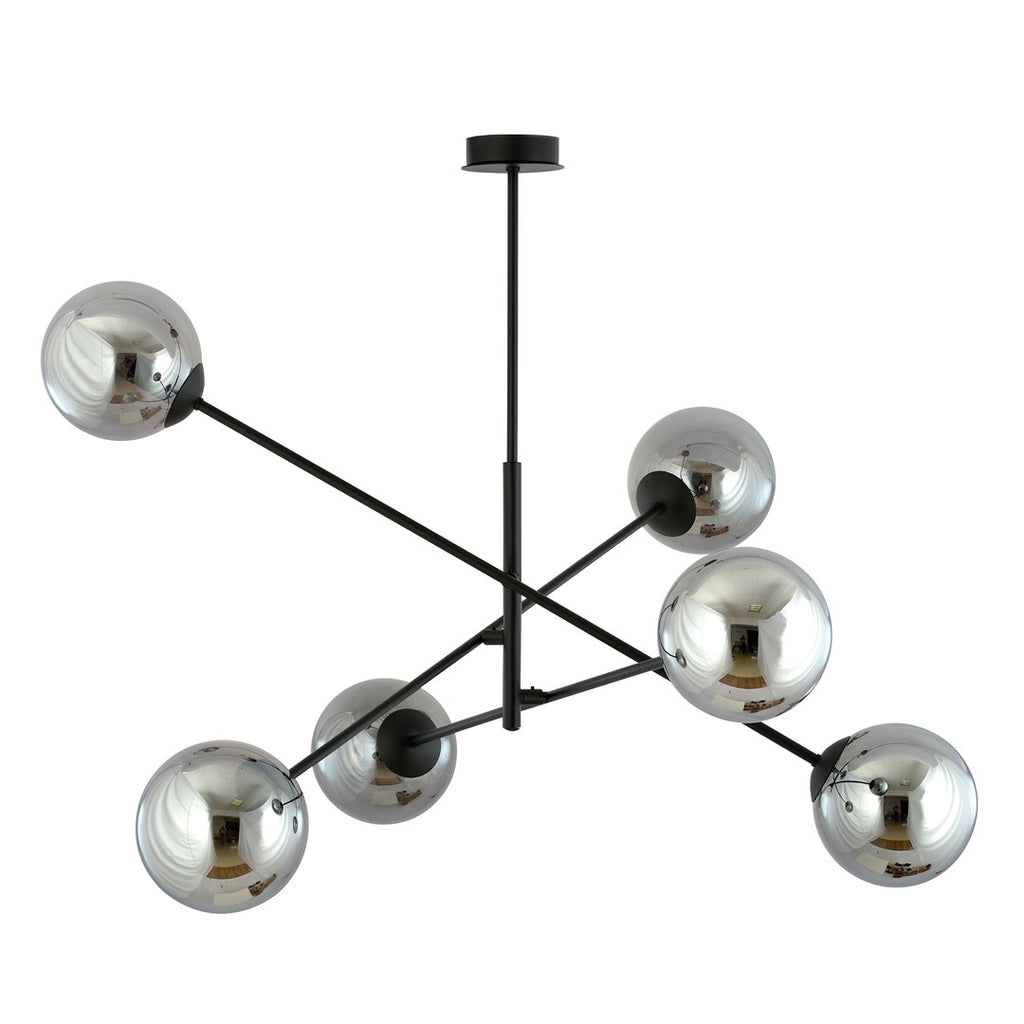 Hanglamp LINEAR 6 ZWART/GRAFIET