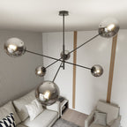 Hanglamp LINEAR 6 ZWART/GRAFIET