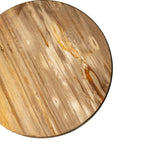 Mody bijzettafel van natuurlijk versteend hout op voet, rond