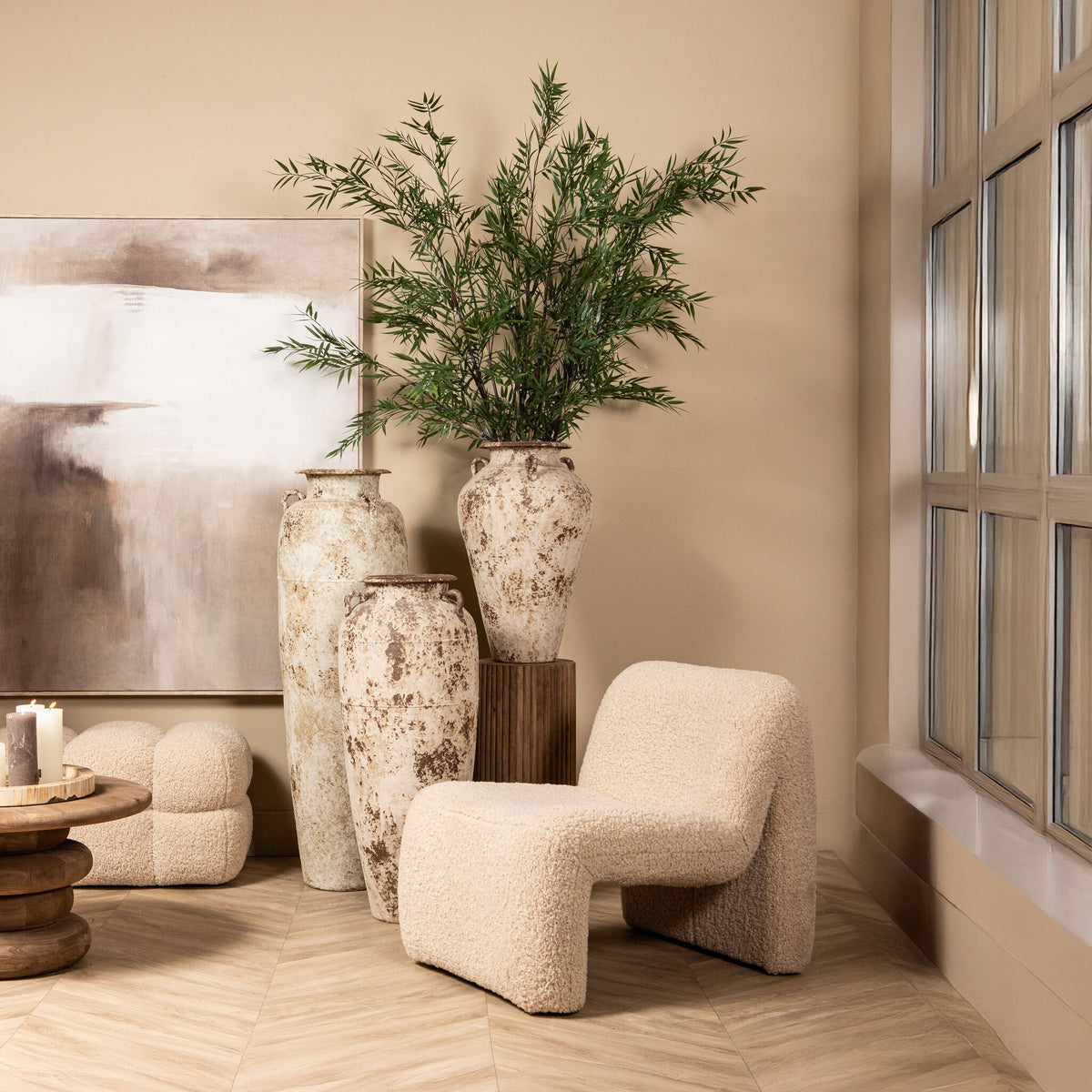 Oslo fauteuil teddy beige
