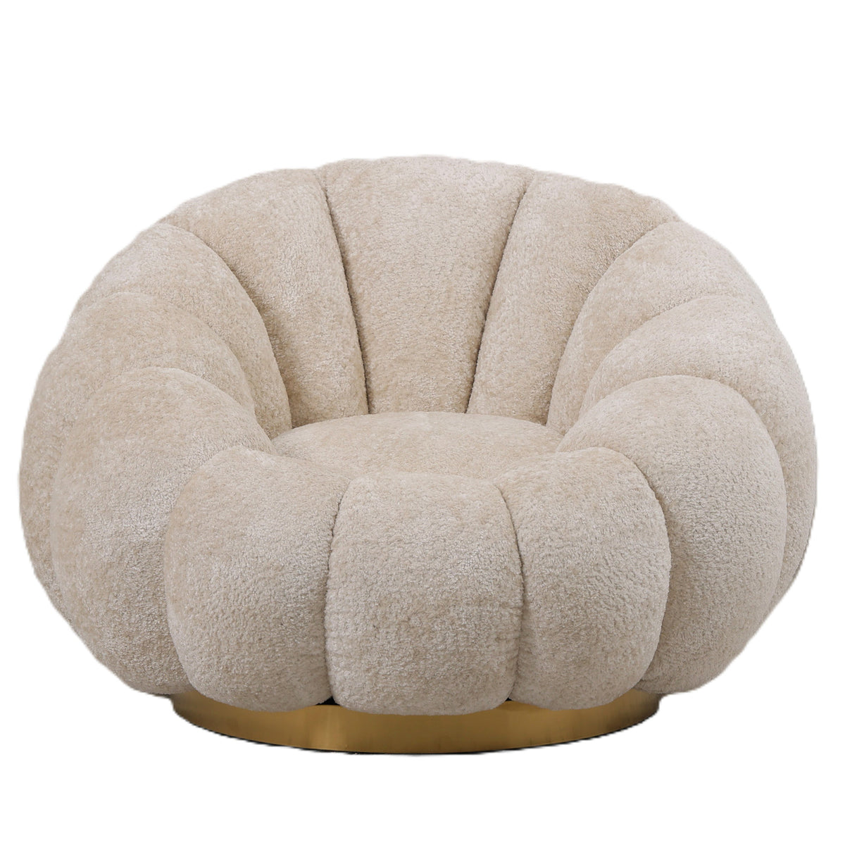 Daisy Fauteuil Crème Euphoria 2 Gouden Onderstel