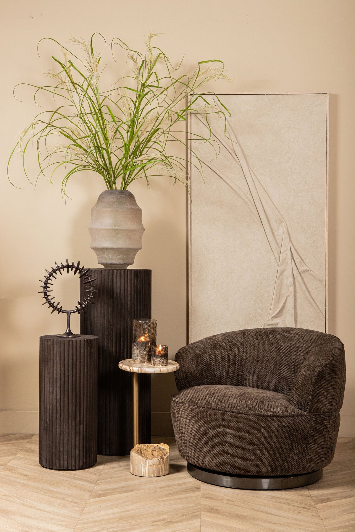 Filou Donkerbruine fauteuil Eden 8