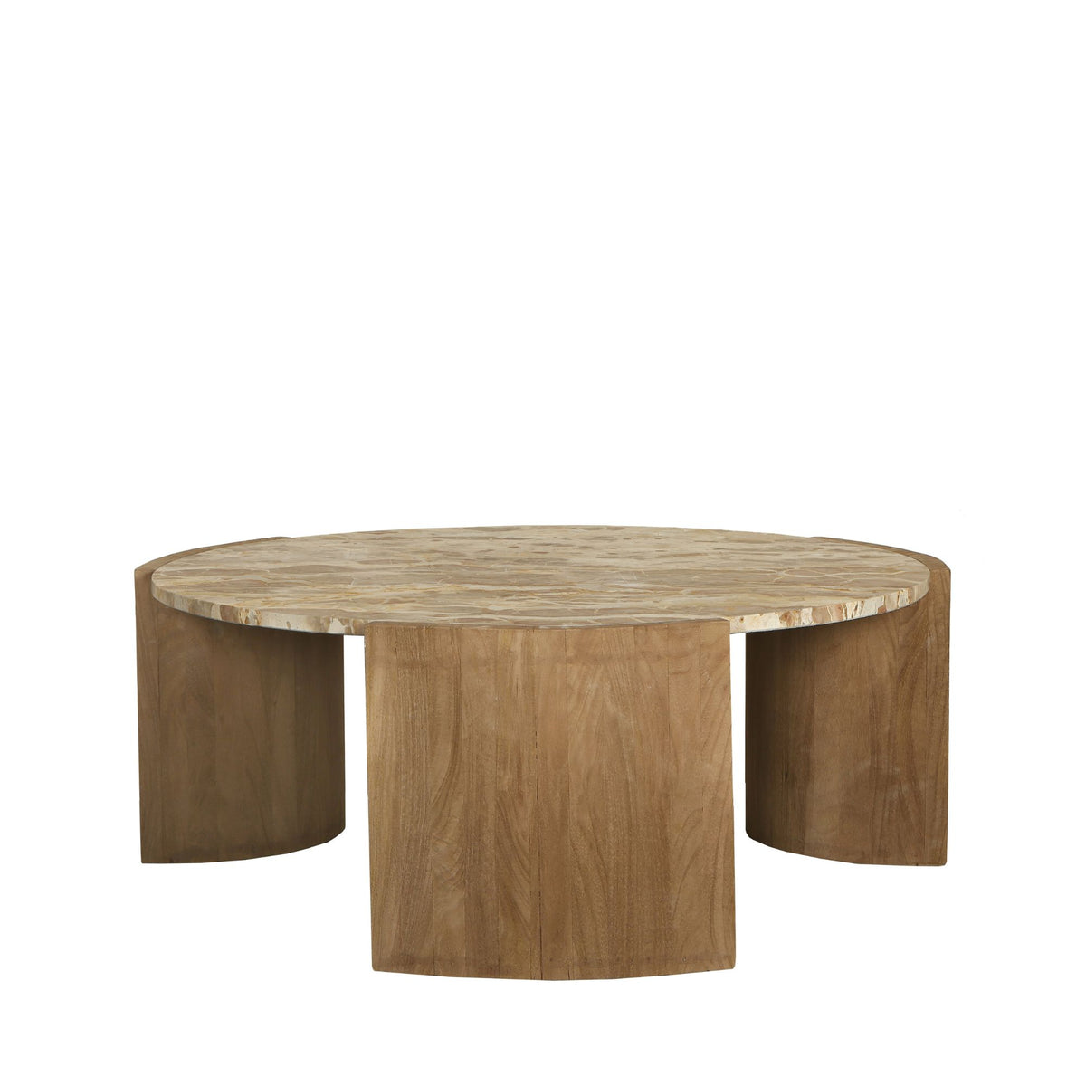 Javina naturel salontafel met mangohouten onderstel