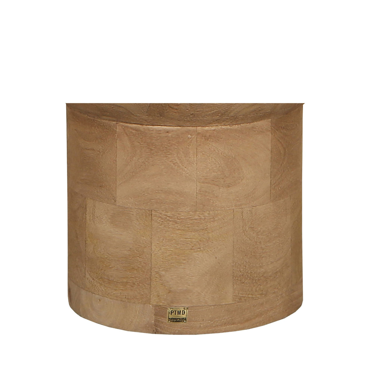 Erno Natural bijzettafel van mangohout met ronde voet