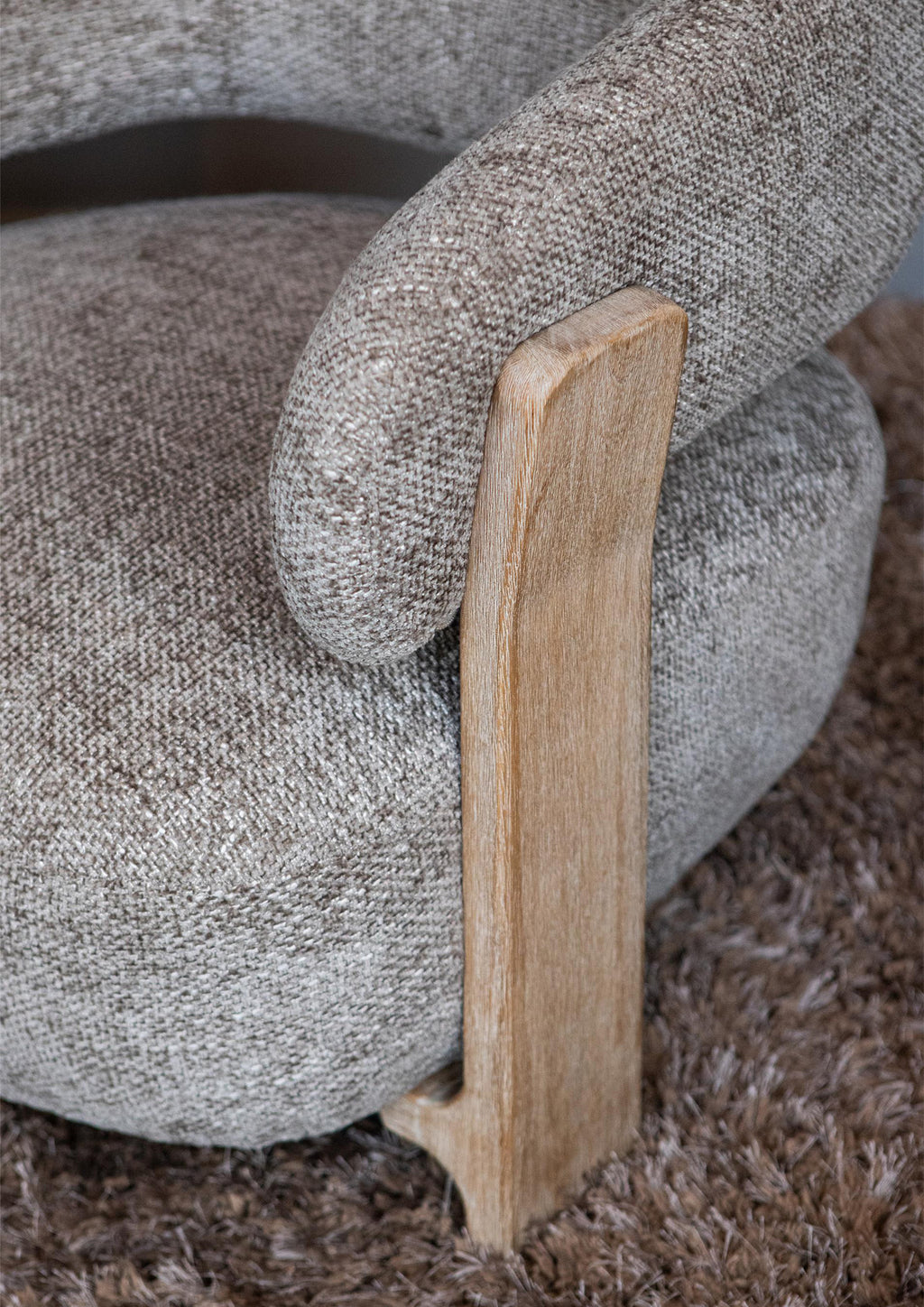 Mire Taupe Fauteuil Legacy 3 Mink Rubberhout