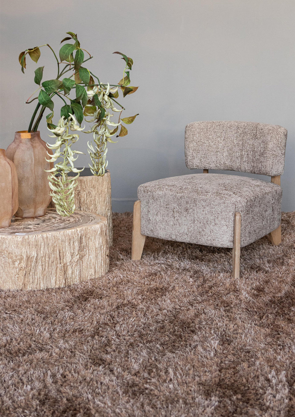 Vale Taupe Fauteuil Legacy 3 Mink Rubberhout