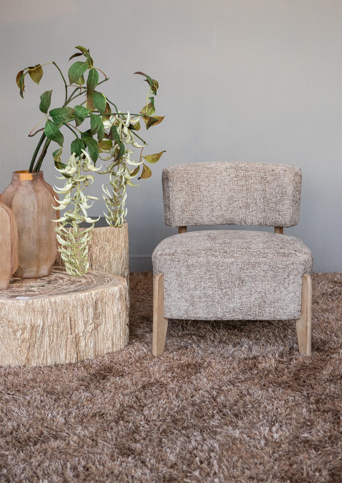 Vale Taupe Fauteuil Legacy 3 Mink Rubberhout