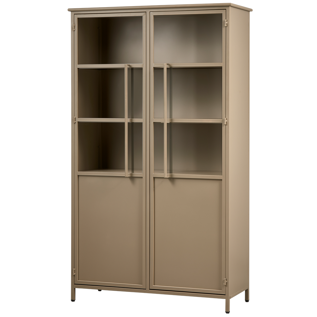 EXHIBIT vitrinekast metaal khaki