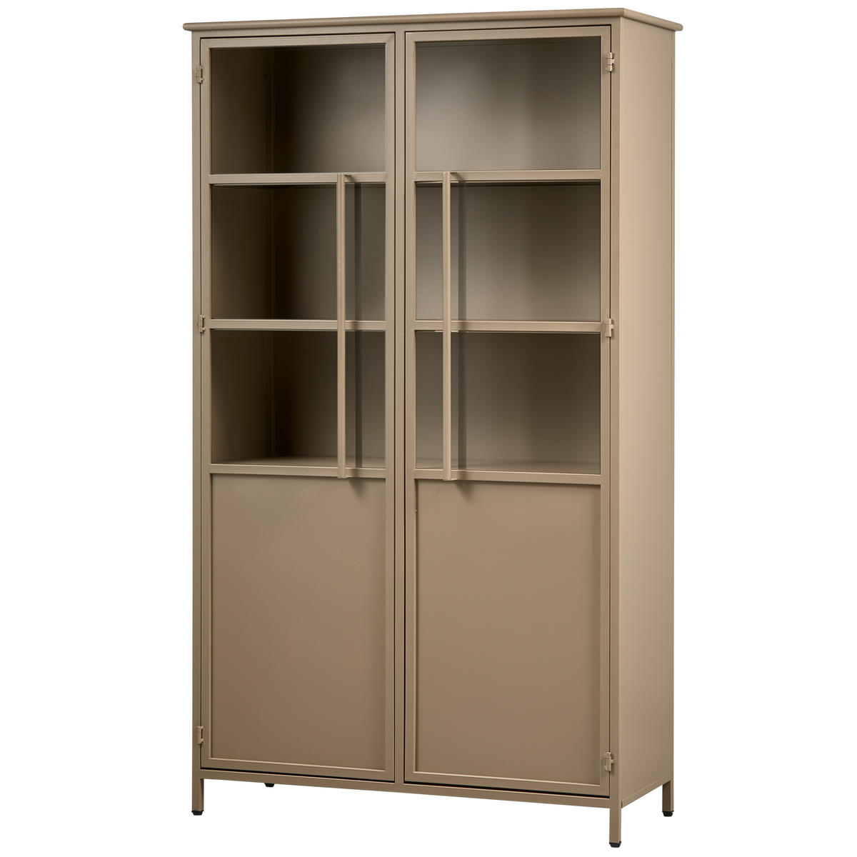 EXHIBIT vitrinekast metaal khaki