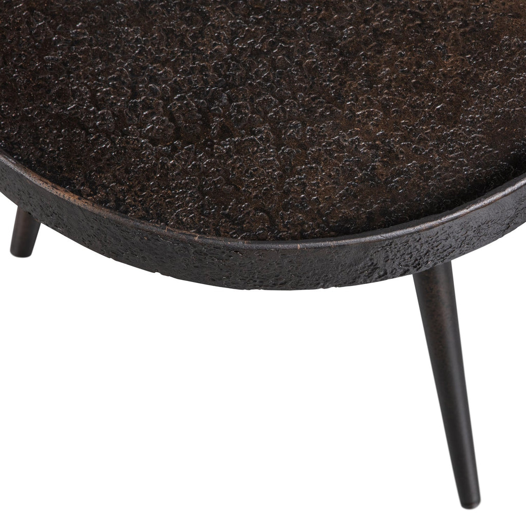 BOUNDS bijzettafel M hout/metaal antiek goud 41 x 41 cm