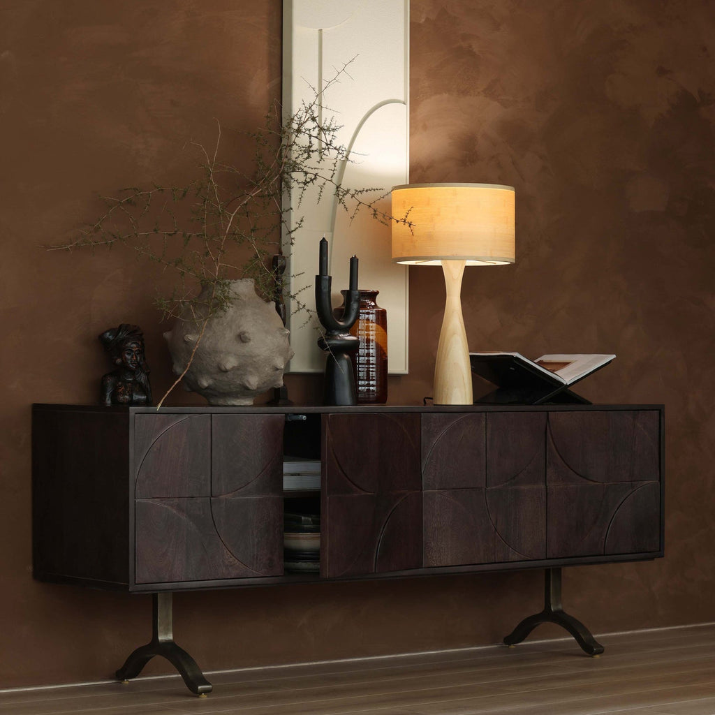 lade dressoir mangohout walnoot