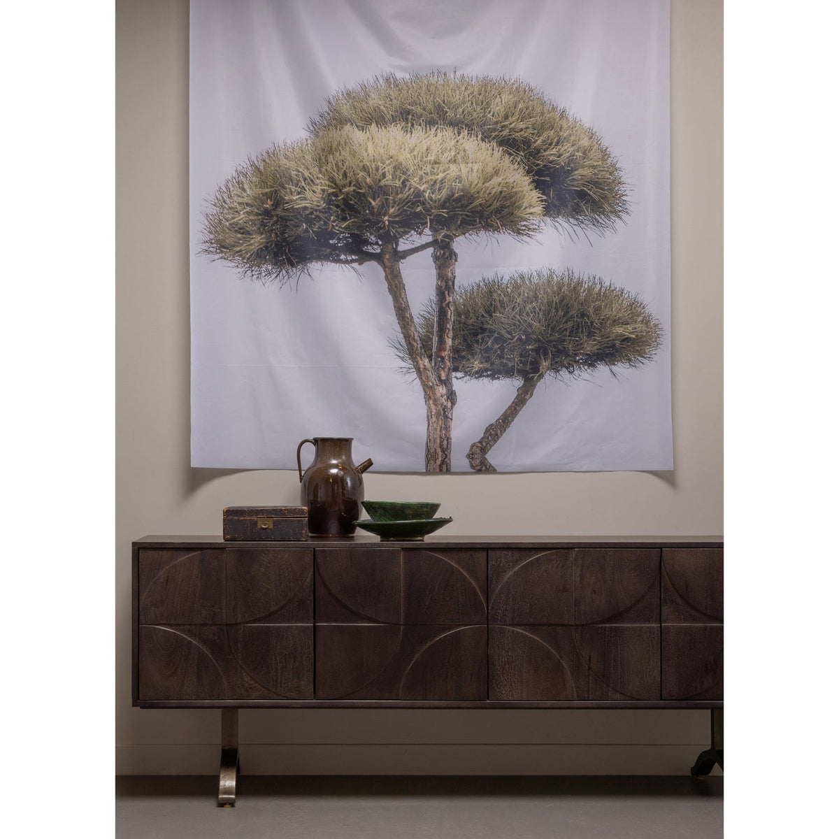 lade dressoir mangohout walnoot