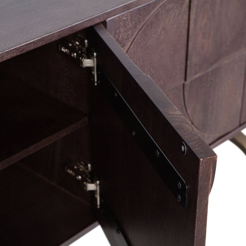 lade dressoir mangohout walnoot