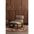 WEELDERIGE FAUTEUIL BOUCLÉ/NATUURLIJK HOUT