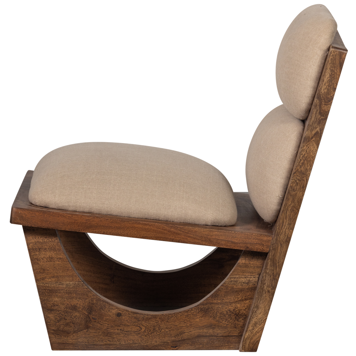 WEELDERIGE FAUTEUIL BOUCLÉ/NATUURLIJK HOUT