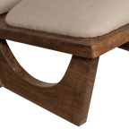 WEELDERIGE FAUTEUIL BOUCLÉ/NATUURLIJK HOUT