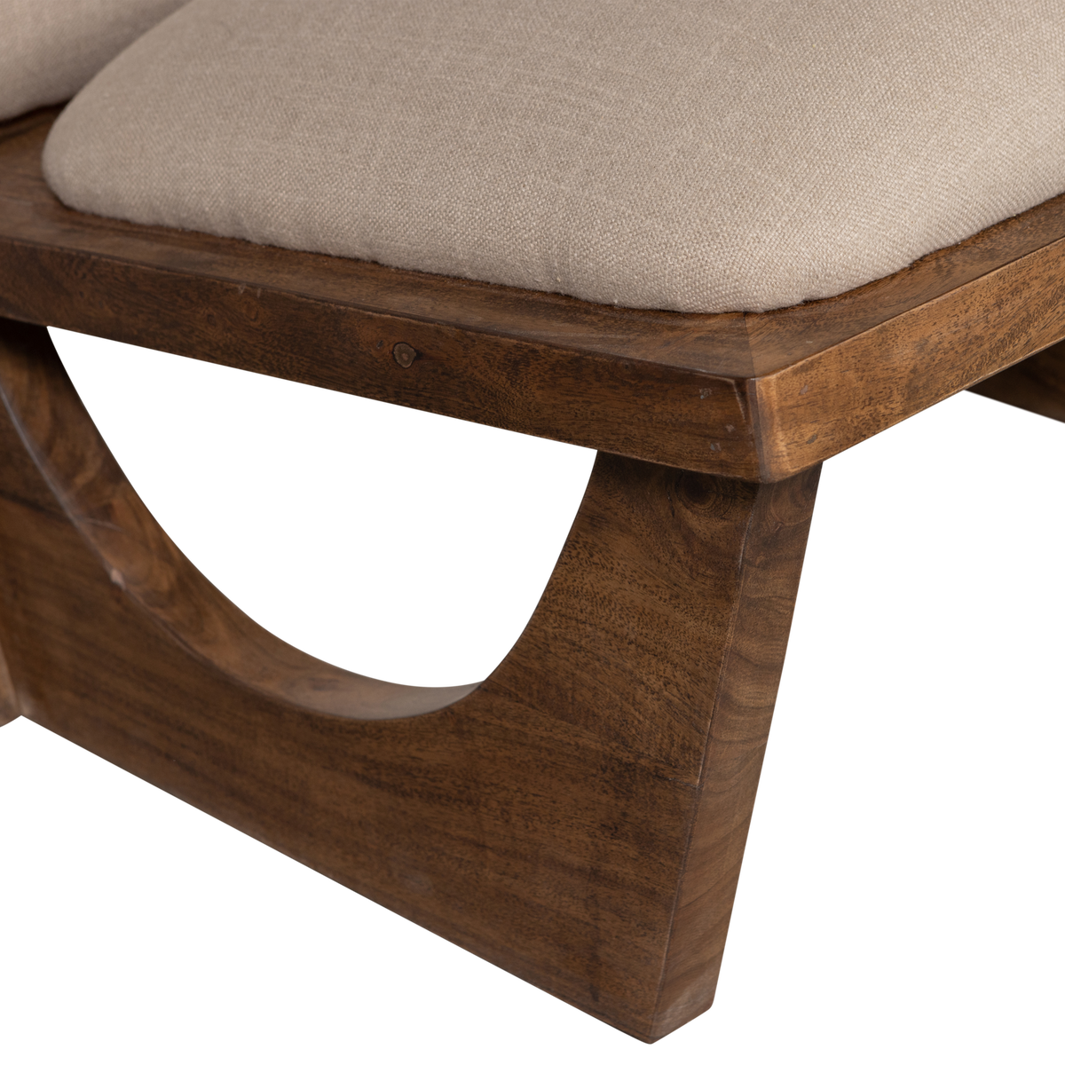 WEELDERIGE FAUTEUIL BOUCLÉ/NATUURLIJK HOUT