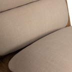 WEELDERIGE FAUTEUIL BOUCLÉ/NATUURLIJK HOUT