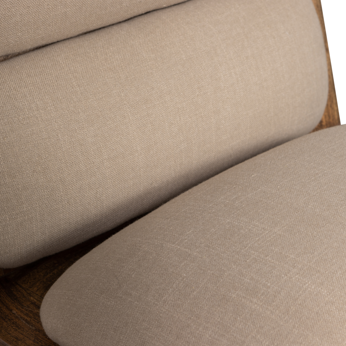 WEELDERIGE FAUTEUIL BOUCLÉ/NATUURLIJK HOUT