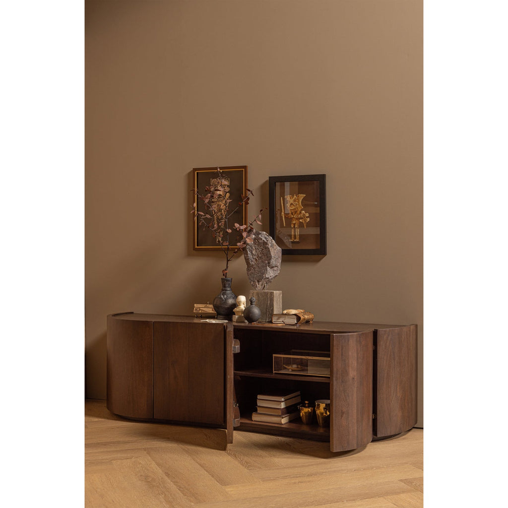 SENSE dressoir 4-deurs mangohout walnoot
