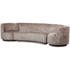 COMBI-SET: BANK + FAUTEUILS taupe