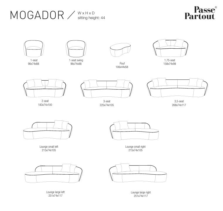 Mogador ronde bank
