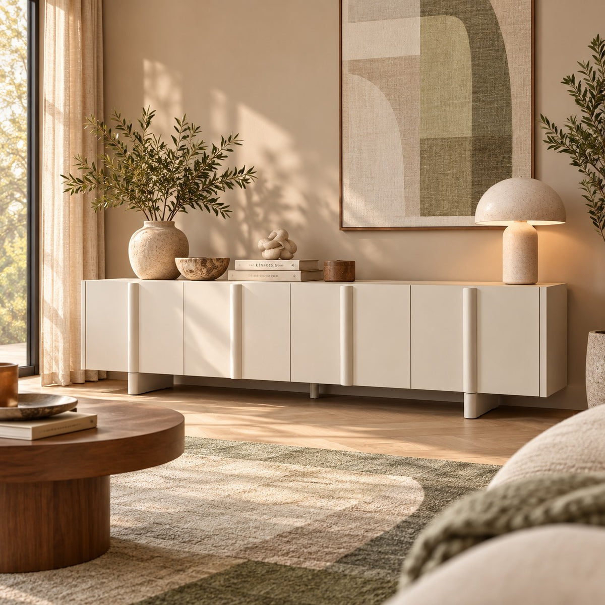 Basu tv-meubel 200 cm grenen Dust [FSC]