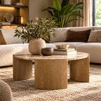 Javina naturel salontafel met mangohouten onderstel