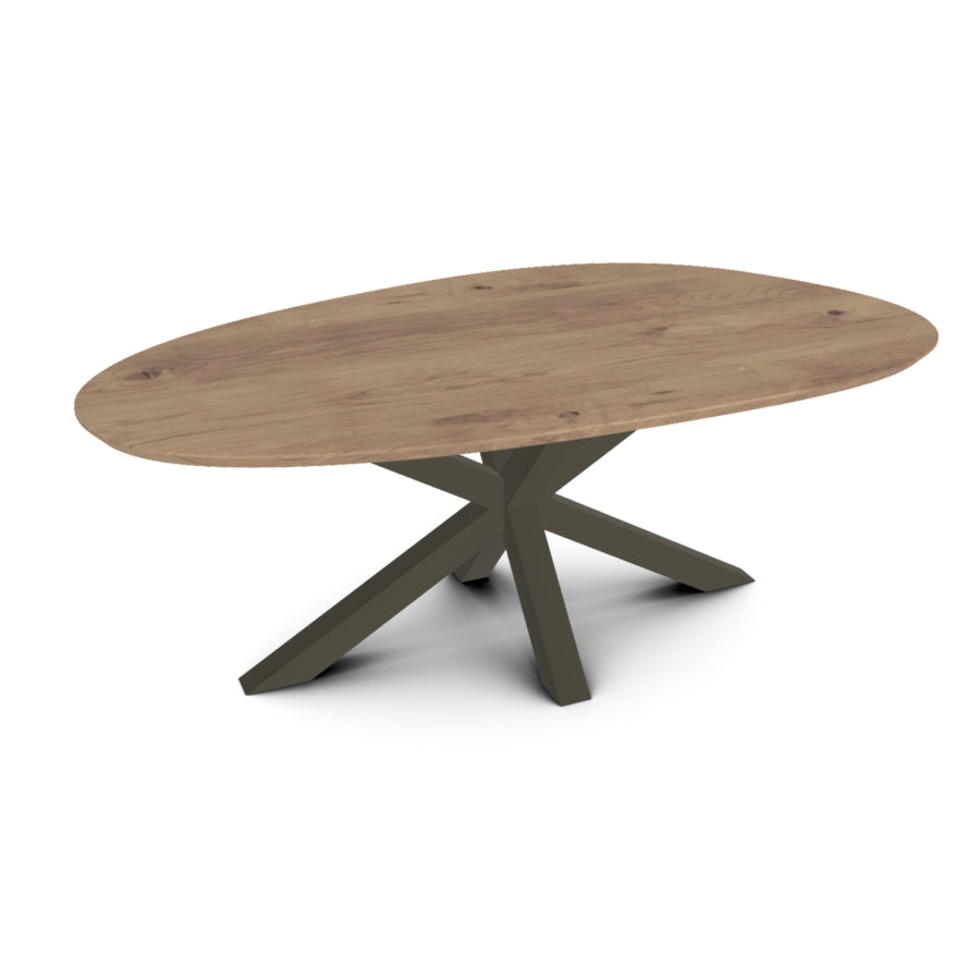 Kiezelvormige eettafel 200x110