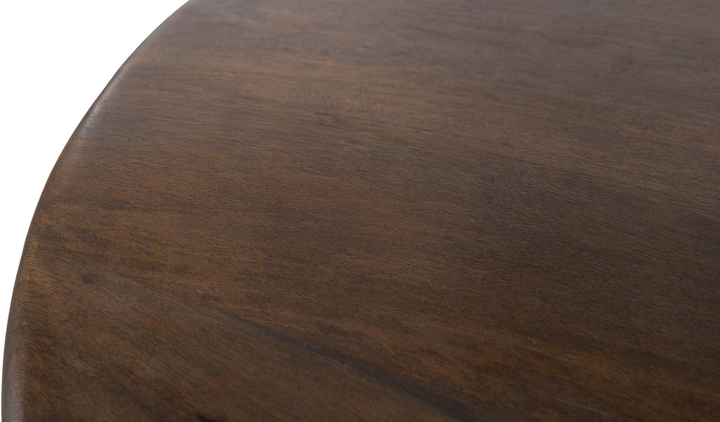 Salontafel Ø80, mango bruin walnoot
