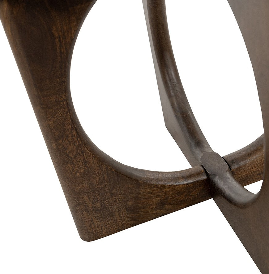 Salontafel Ø80, mango bruin walnoot